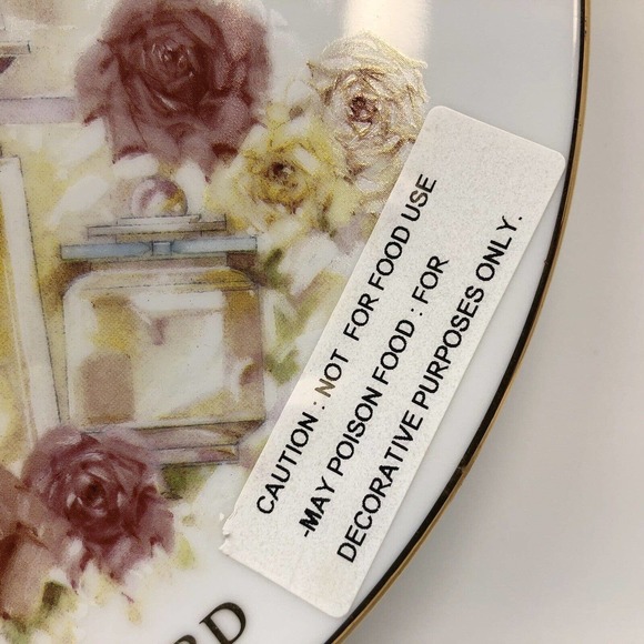 Rose Circle 2007 Collectible Plate Avon Award Representative Gift 22K Gold New - Picture 3 of 12